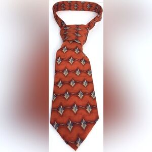 J.Z.Richard's Hand Crafted For Nordstrom Geometric Pattern 100%silk Mens Necktie